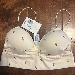 Seamless padded floral bralette